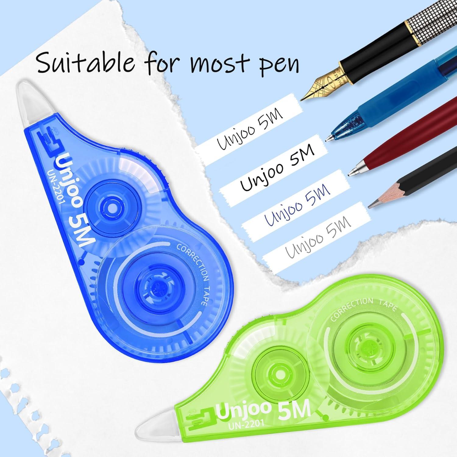 Cinta Correctora Unjoo 9 Piezas 5M Color Blanco 0.2mm