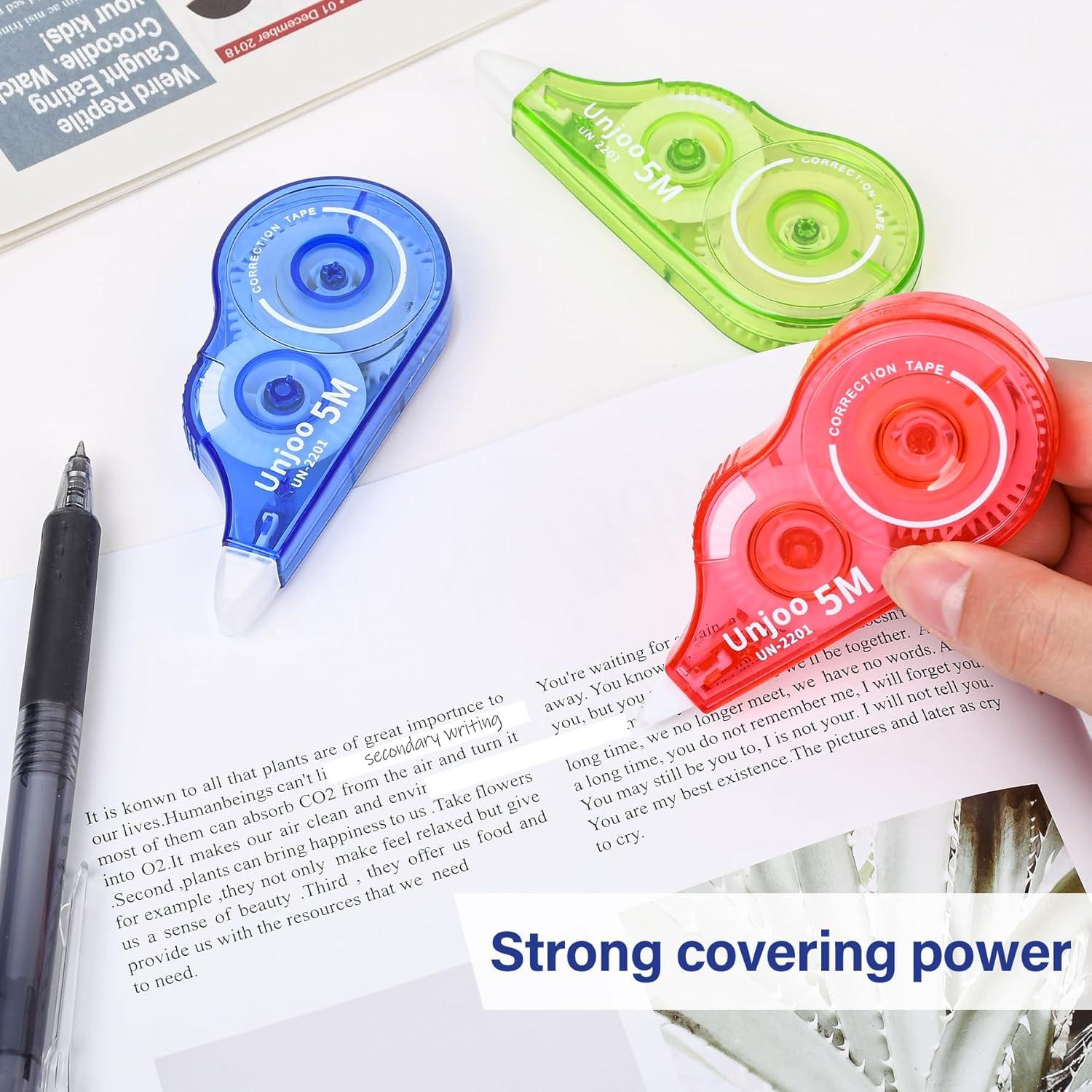 Cinta Correctora Unjoo 9 Piezas 5M Color Blanco 0.2mm