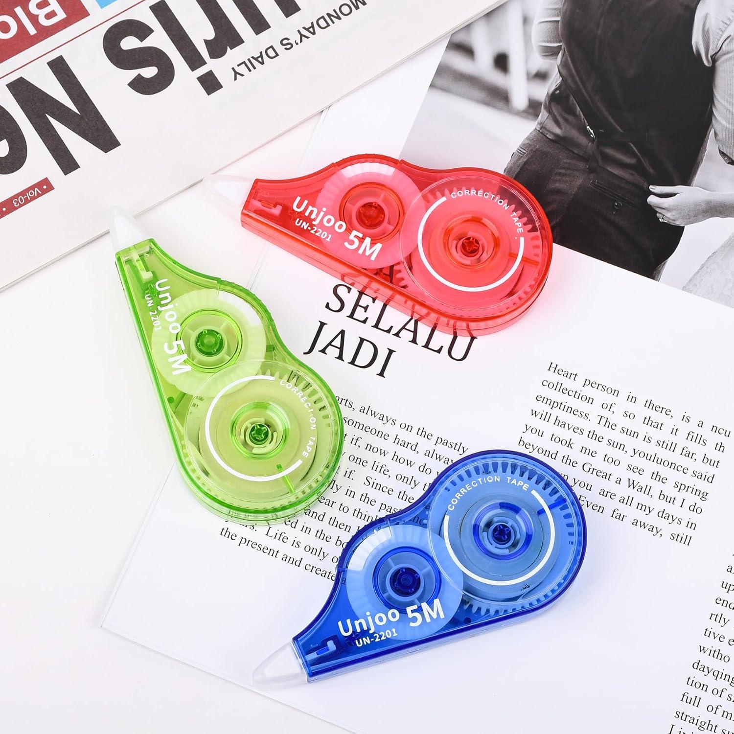 Cinta Correctora Unjoo 9 Piezas 5M Color Blanco 0.2mm