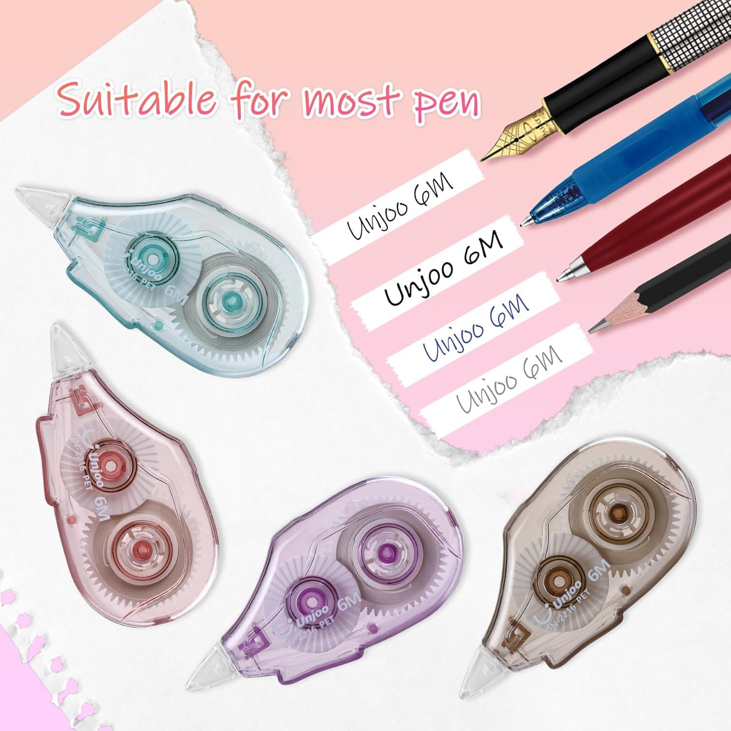 Dispenser Cinta Correctora Unjoo 12 Piezas 0.5cm Blanco