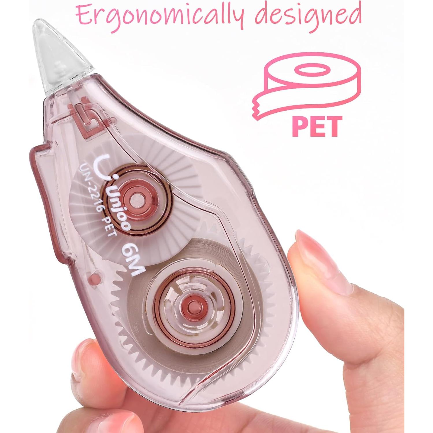 Dispenser Cinta Correctora Unjoo 12 Piezas 0.5cm Blanco