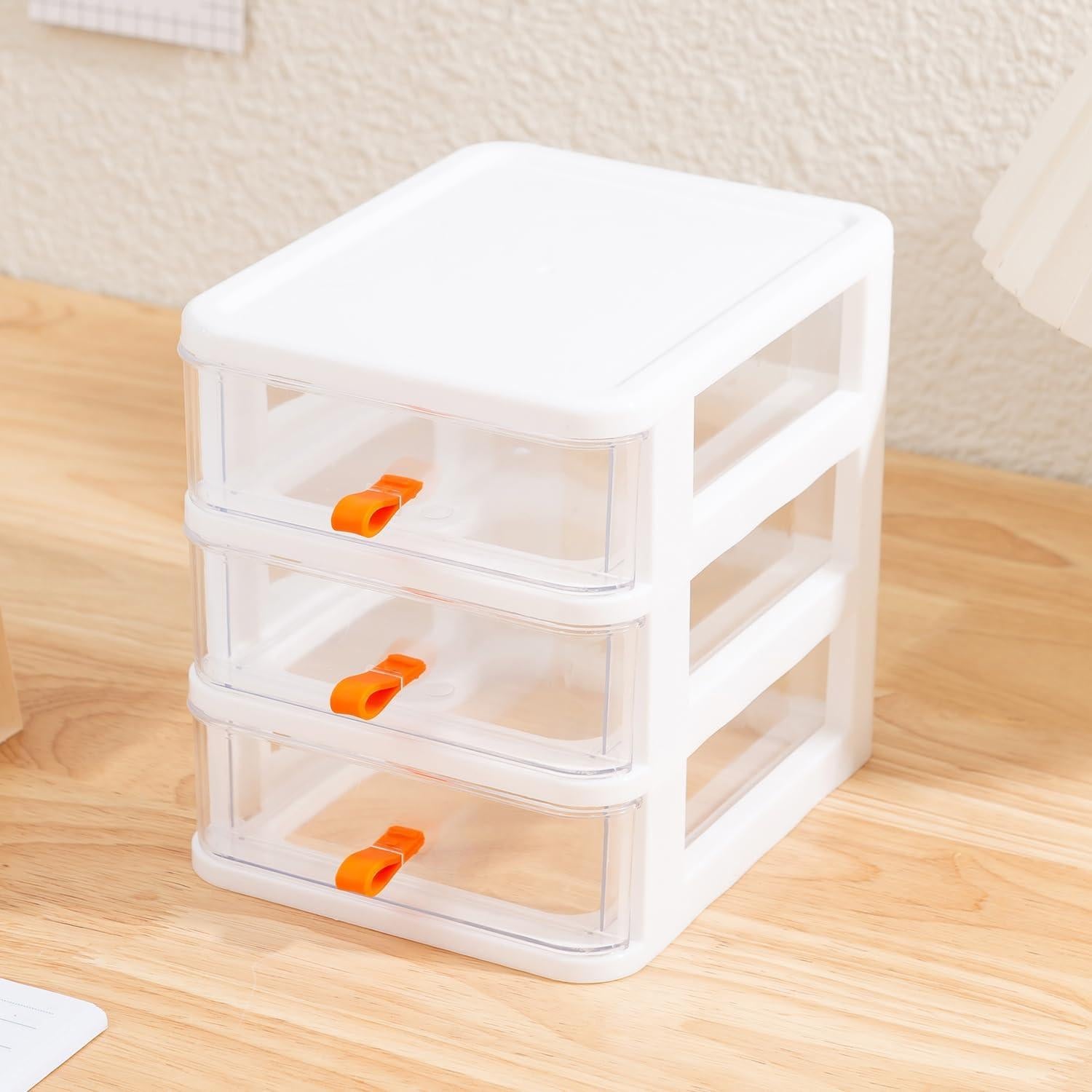 Organizador de Cajones Mini Gagee 3 Cajones Plástico Blanco