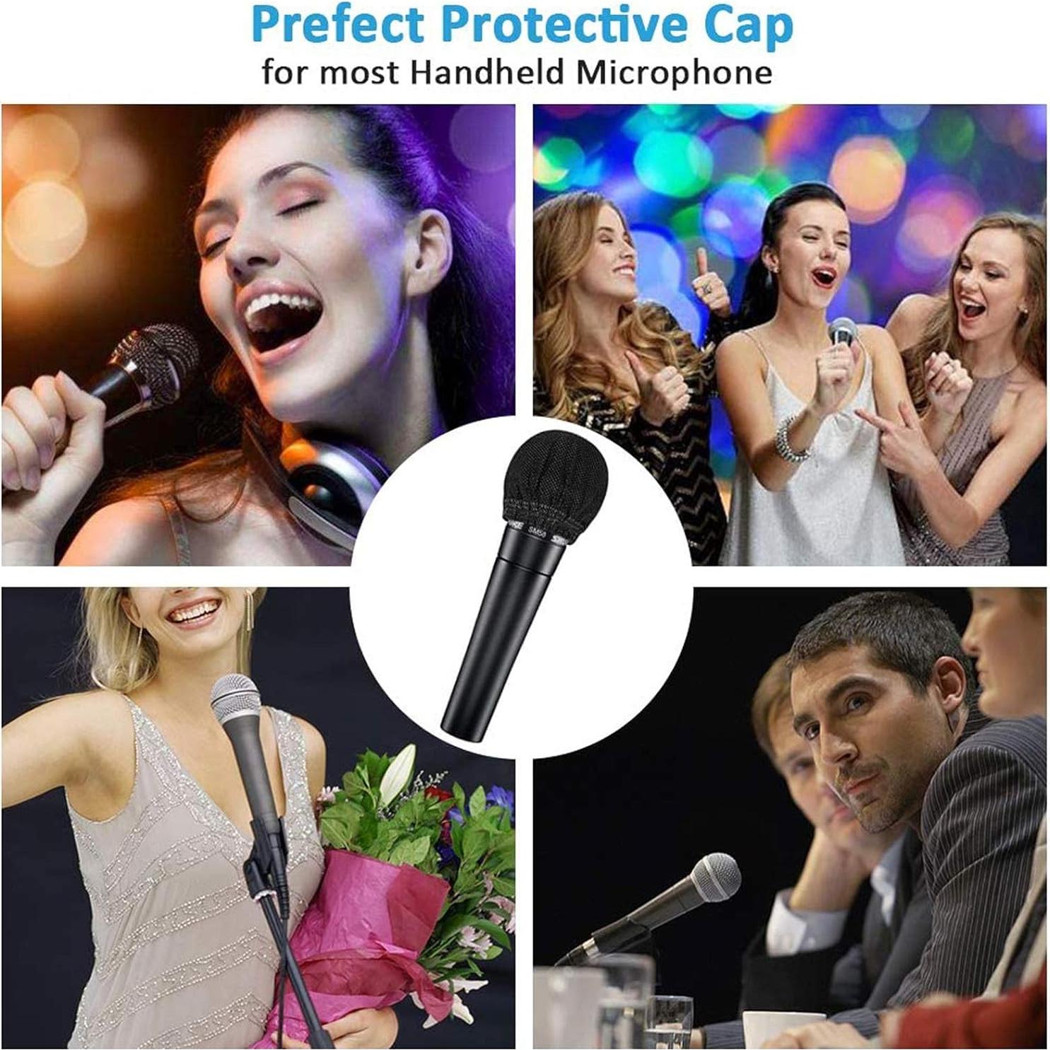 200 Cubiertas Desechables para Micrófono TENGYES Negro