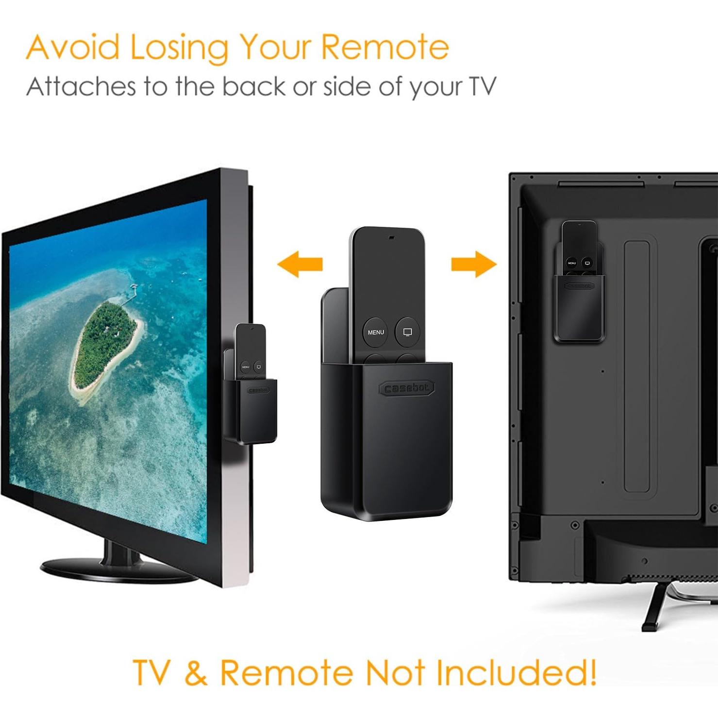 Soporte para Control Remoto Fintie Negro para Apple TV 4K y Roku