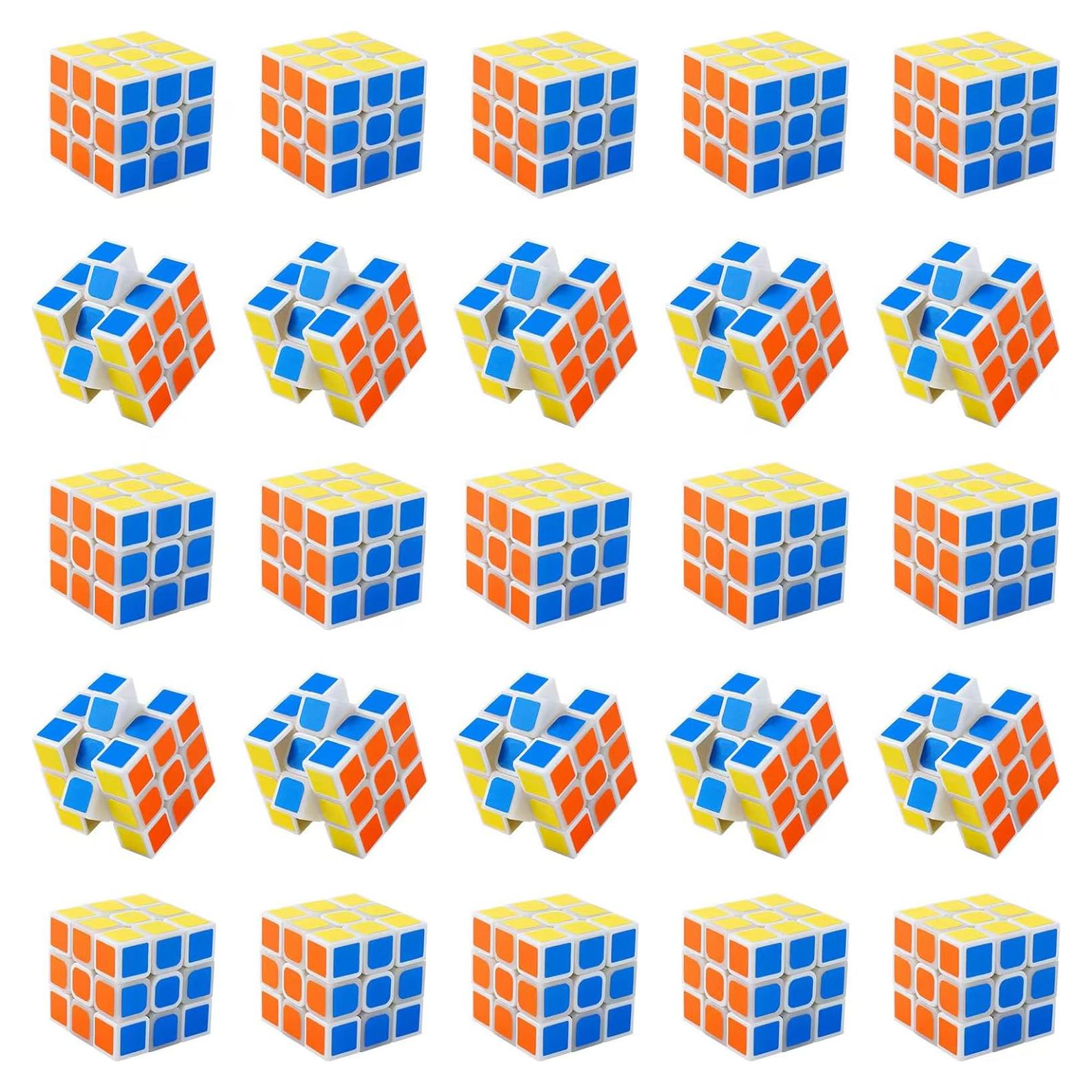 Set de 12 Mini Cubos de Rubik 3x3 para Niños - Juguetes Antiestrés
