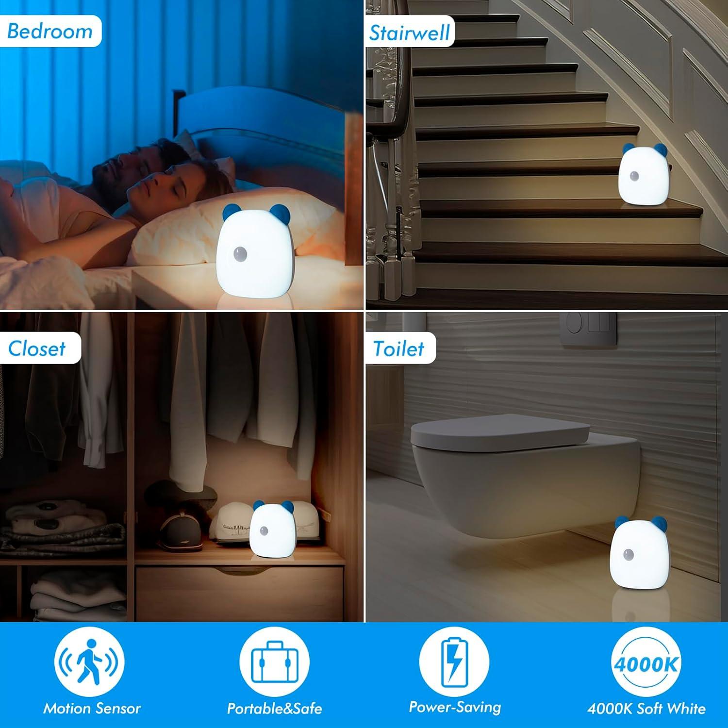 Luz Nocturna G Keni con Sensor de Movimiento 4000K Azul