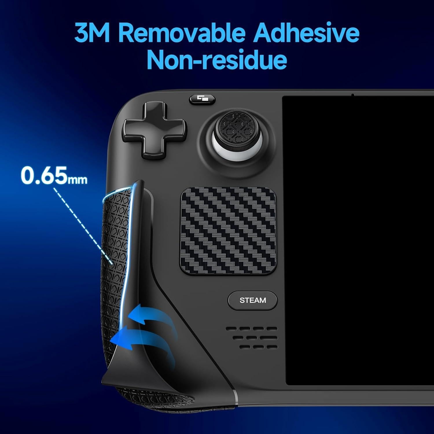 Pegatinas Antideslizantes JINGDU para Steam Deck - Negro