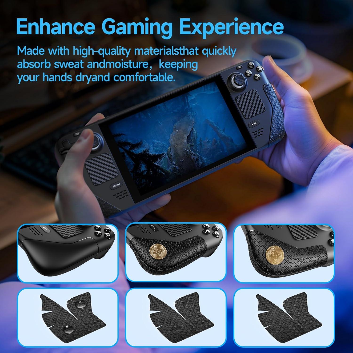 Pegatinas Antideslizantes JINGDU para Steam Deck - Negro