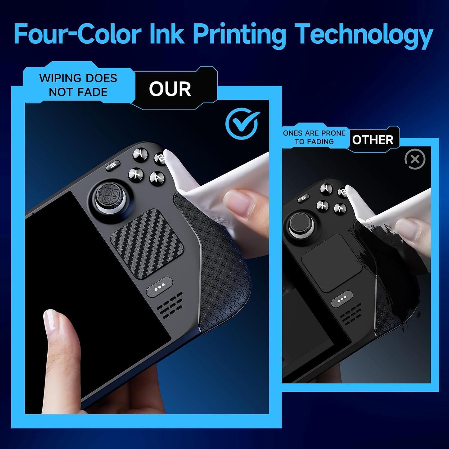 Pegatinas Antideslizantes JINGDU para Steam Deck - Negro