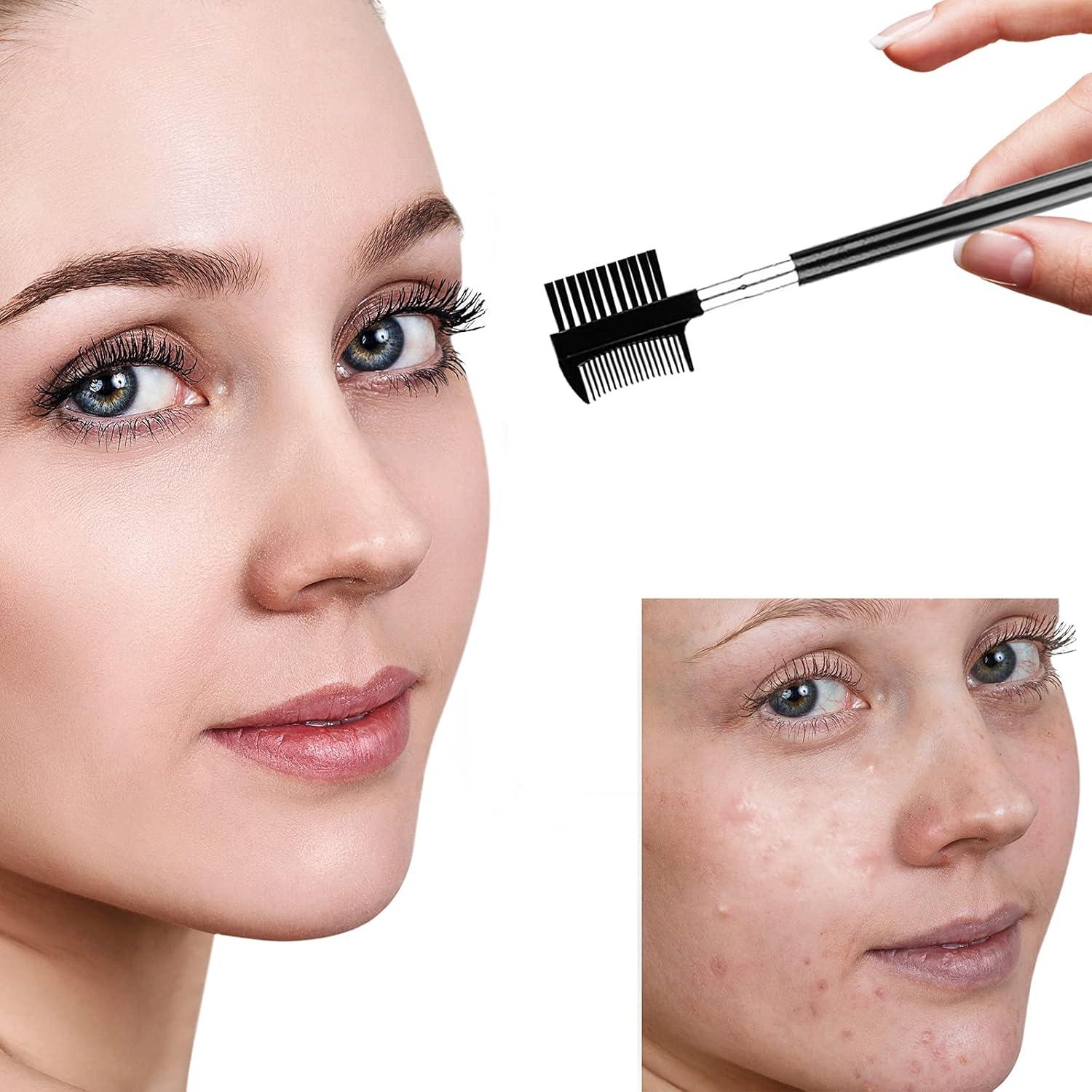 Conjunto de Cepillos de Cejas y Pestañas LJX - Angulado y Spoolie