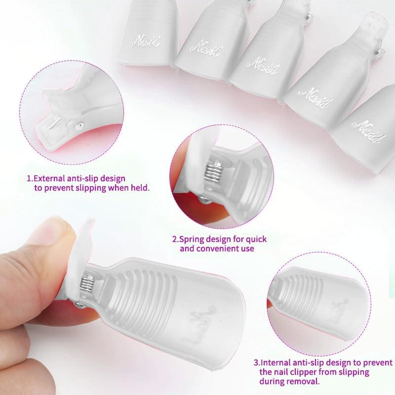 Kit de Clips Reutilizables para Quitar Esmalte de Uñas de Pies - SMSMYXF