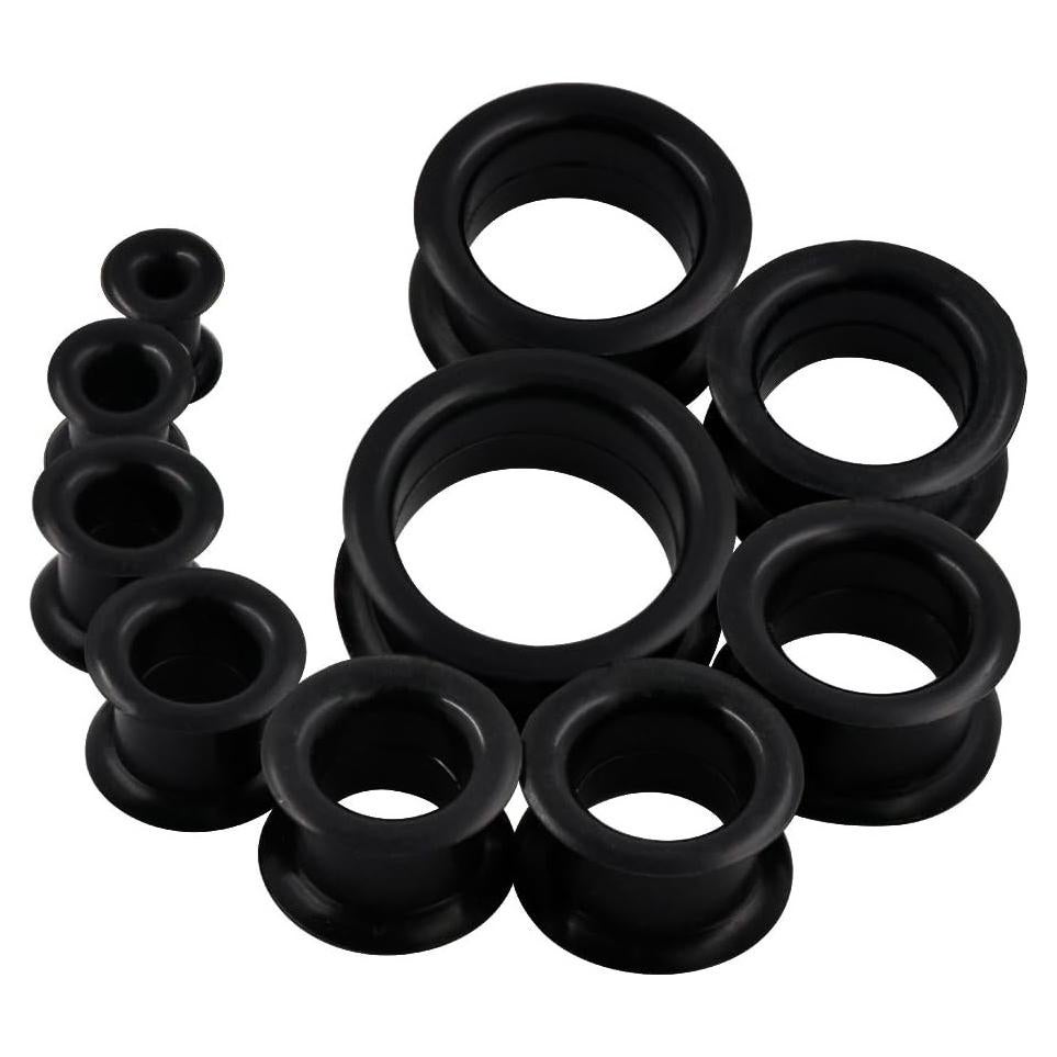 Conjunto de 20 Piezas Piercing Tunnel Oyaface Silicona 2g-25mm