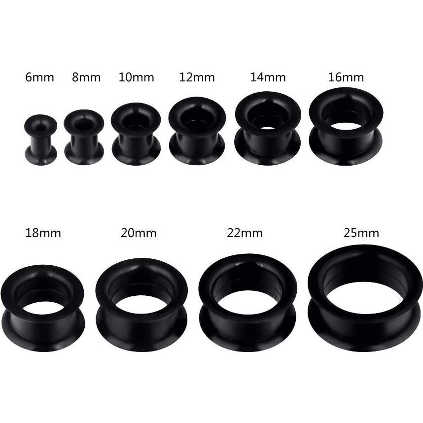 Conjunto de 20 Piezas Piercing Tunnel Oyaface Silicona 2g-25mm