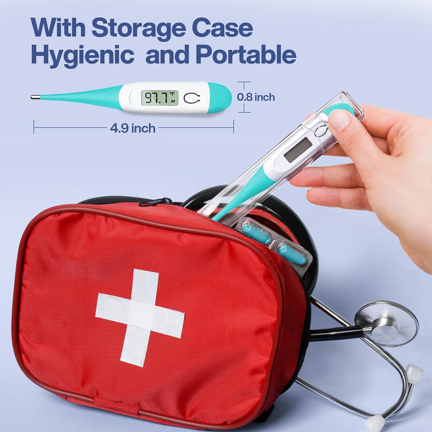 Termómetro Digital Boncare 10 Segundos Verde Azul - Oral y Rectal