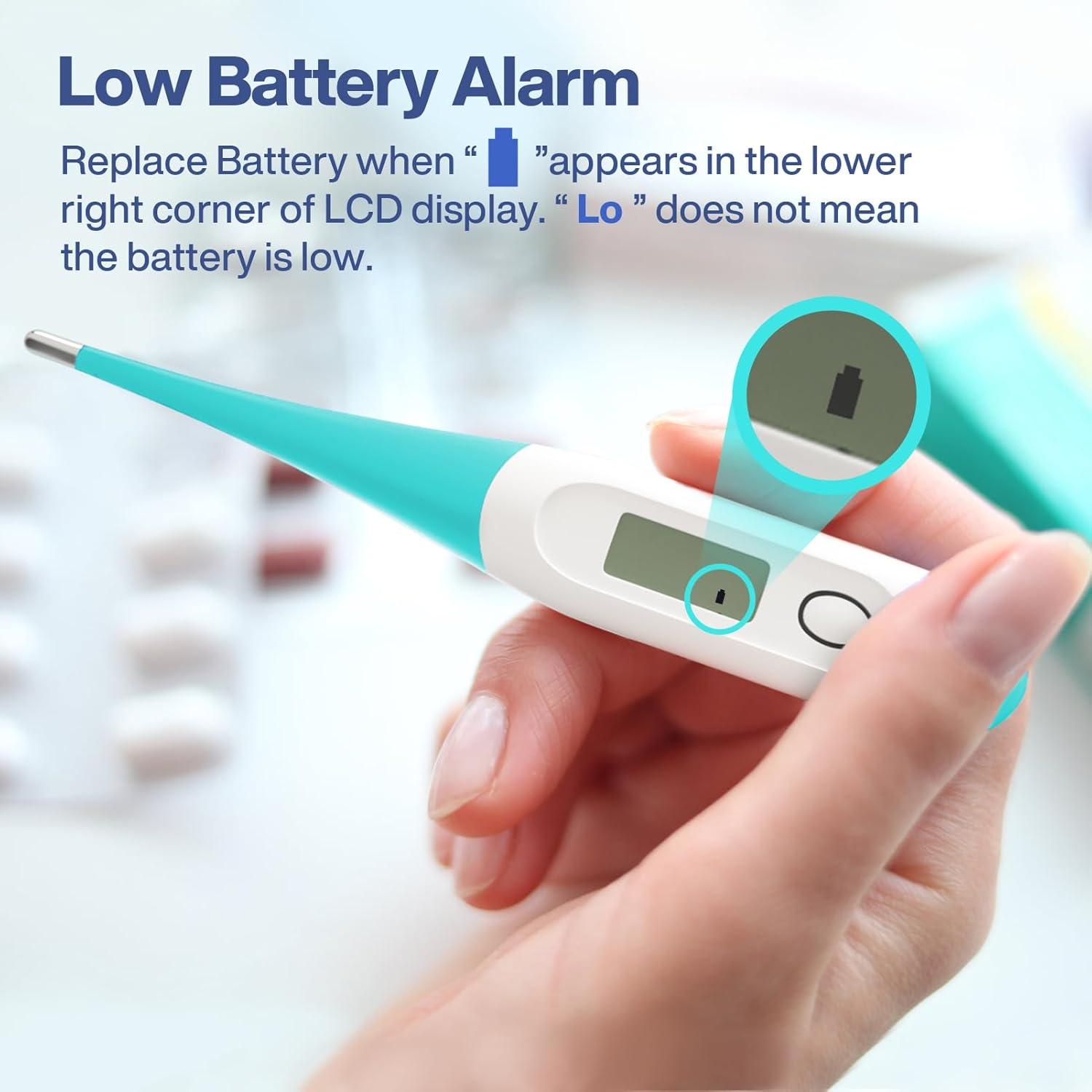 Termómetro Digital Boncare 10 Segundos Verde Azul - Oral y Rectal