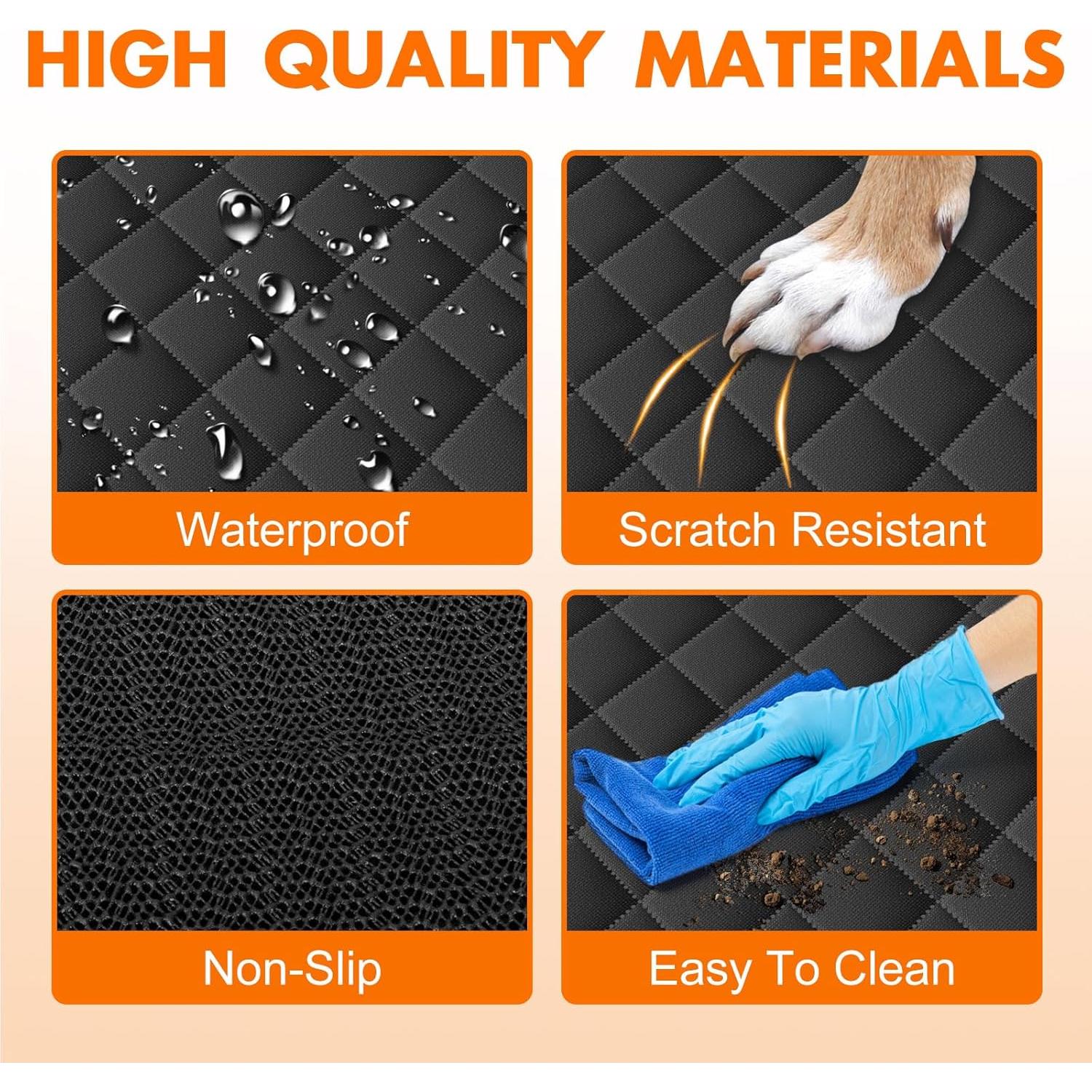 Cubierta de Asiento Trasero para Perros NECKORY Impermeable