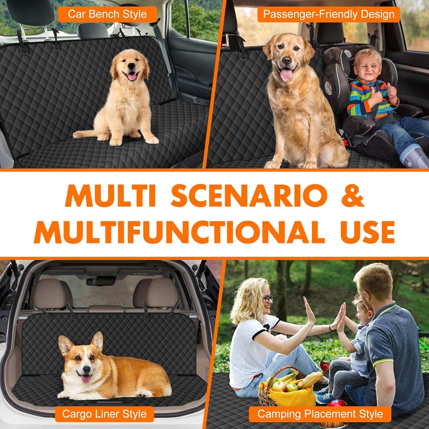 Cubierta de Asiento Trasero para Perros NECKORY Impermeable