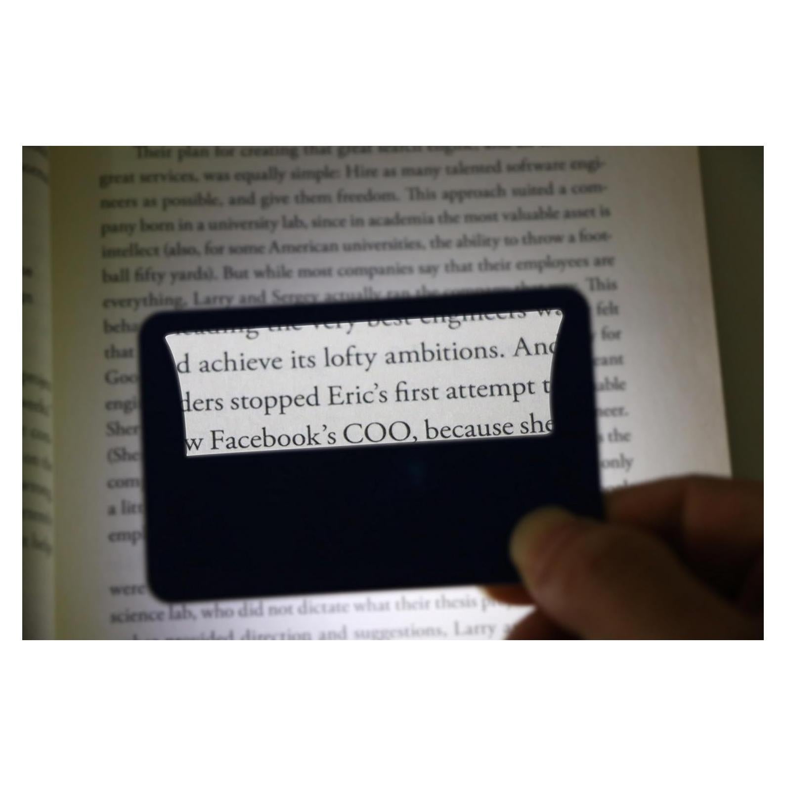 2 Lentes de Aumento Portátiles Omeet con LED - Negro