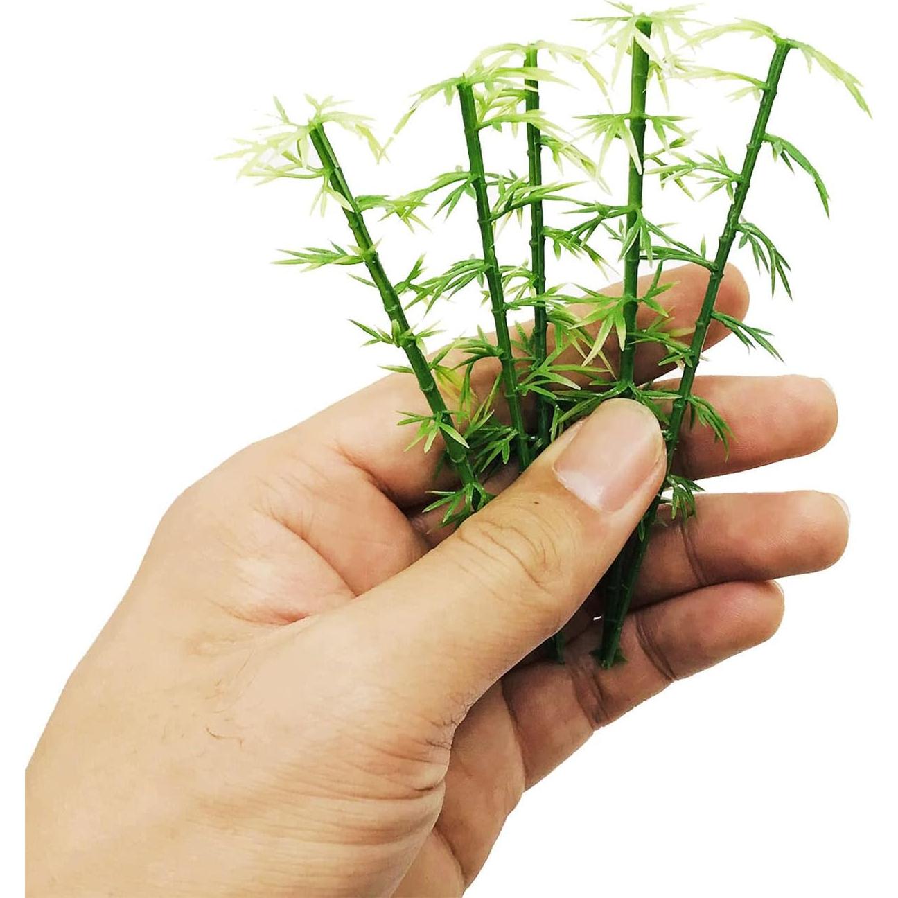 Cayway 40 PCS Árboles de Bambú Plástico Verde 6-8 cm