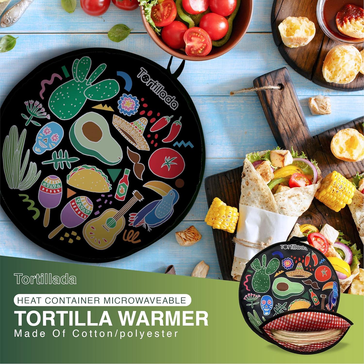 Calentador de Tortillas Tortillada 30 cm Microondas Negro