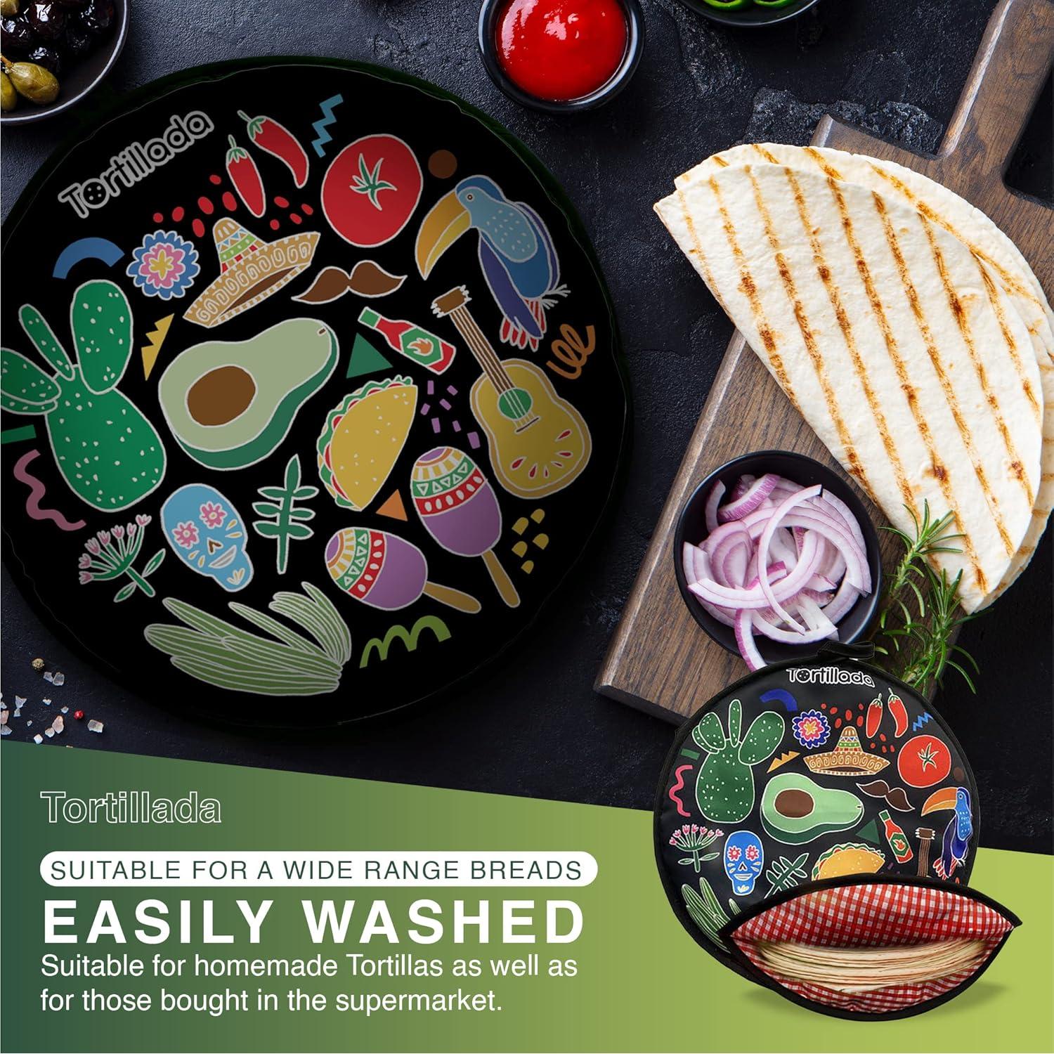 Calentador de Tortillas Tortillada 30 cm Microondas Negro