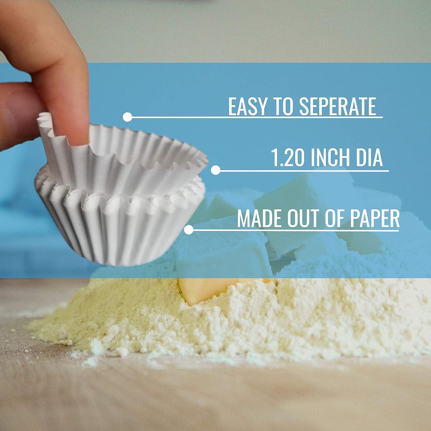 Forros de Mini Cupcake KPKitchen - Paquete de 300 Blancos