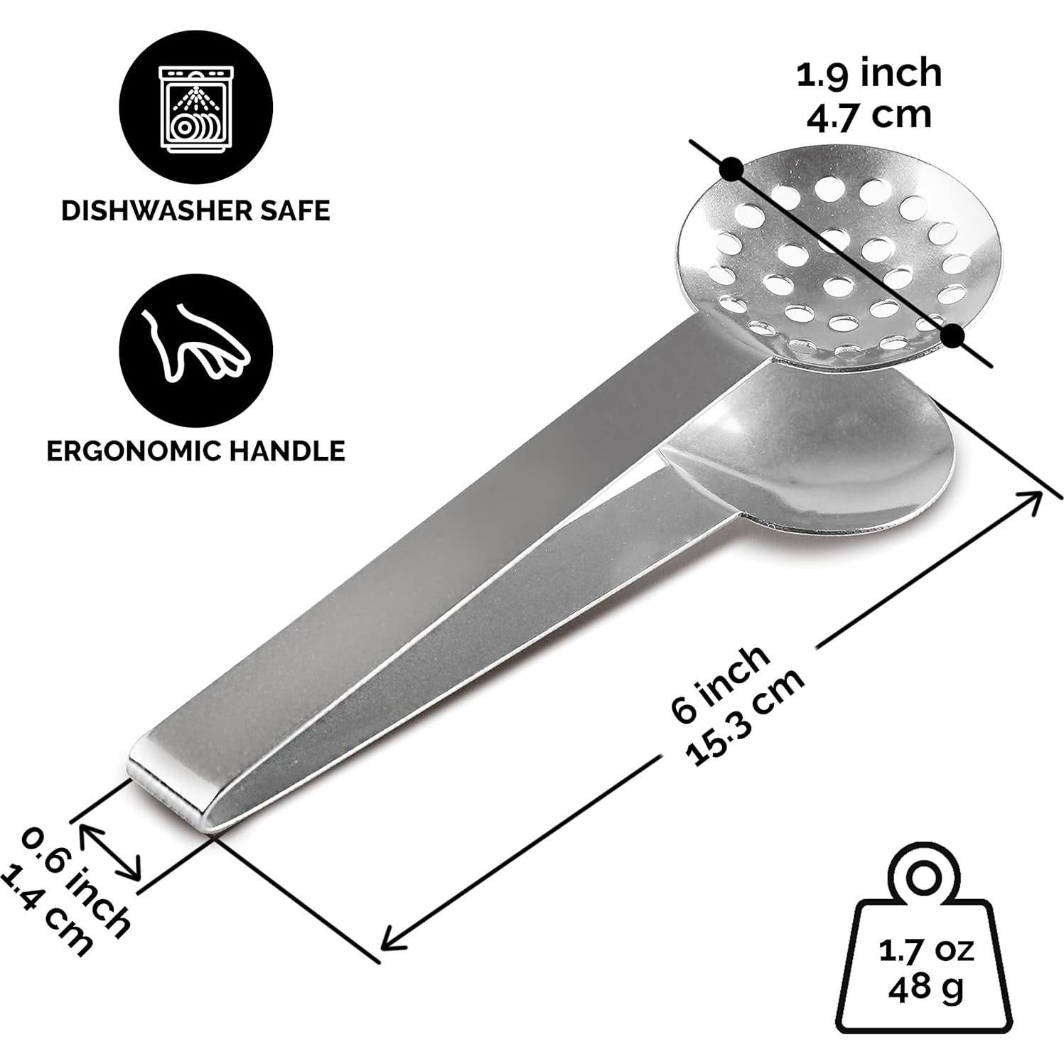 Colador de Mango Largo de Acero Inoxidable Orblue 1 Unidad