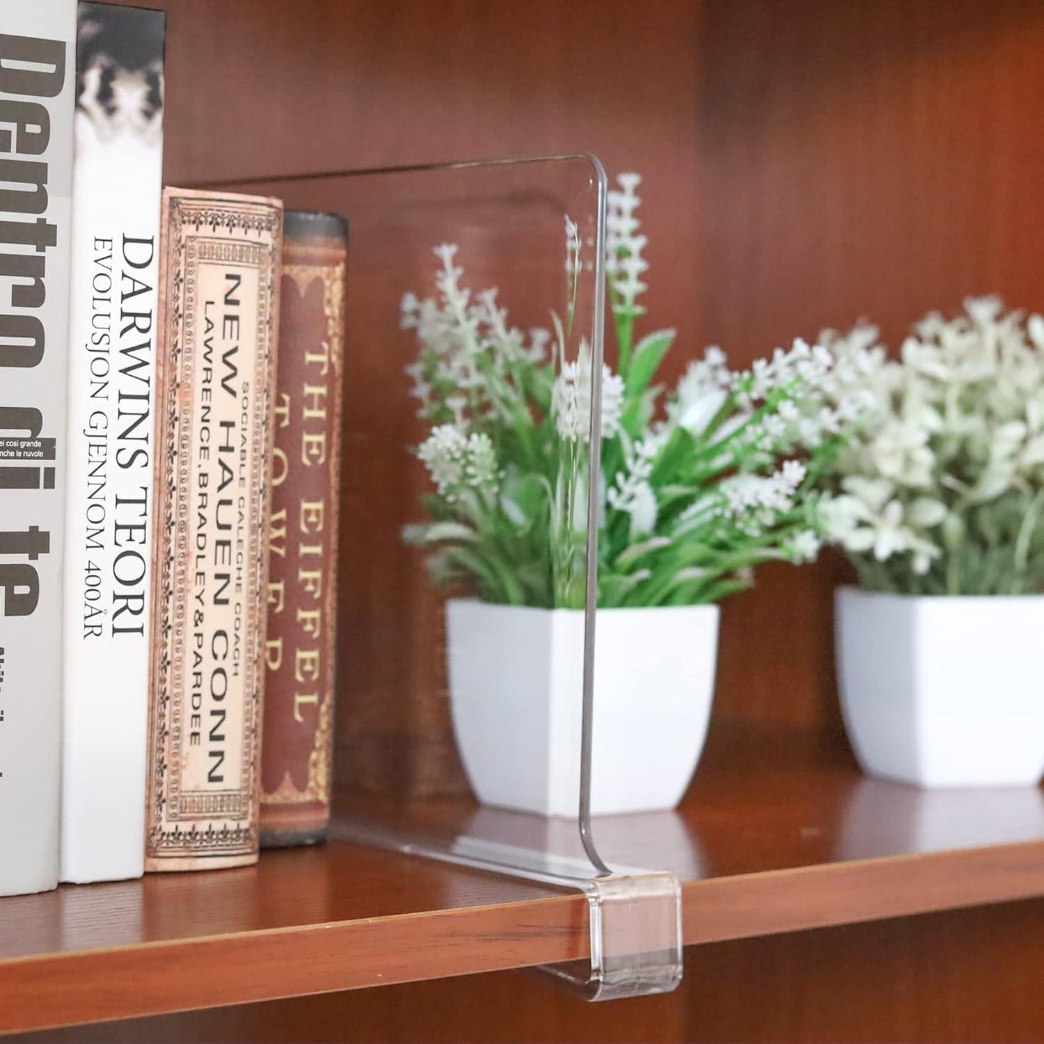 Divisores de Estante Acrílicos Hmdivor 6 Paquetes 20.3x30.5 cm