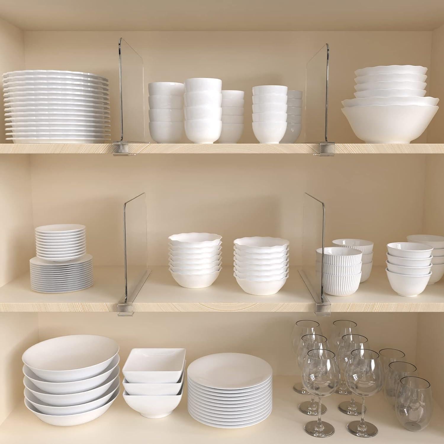 Divisores de Estante Acrílicos Hmdivor 6 Paquetes 20.3x30.5 cm