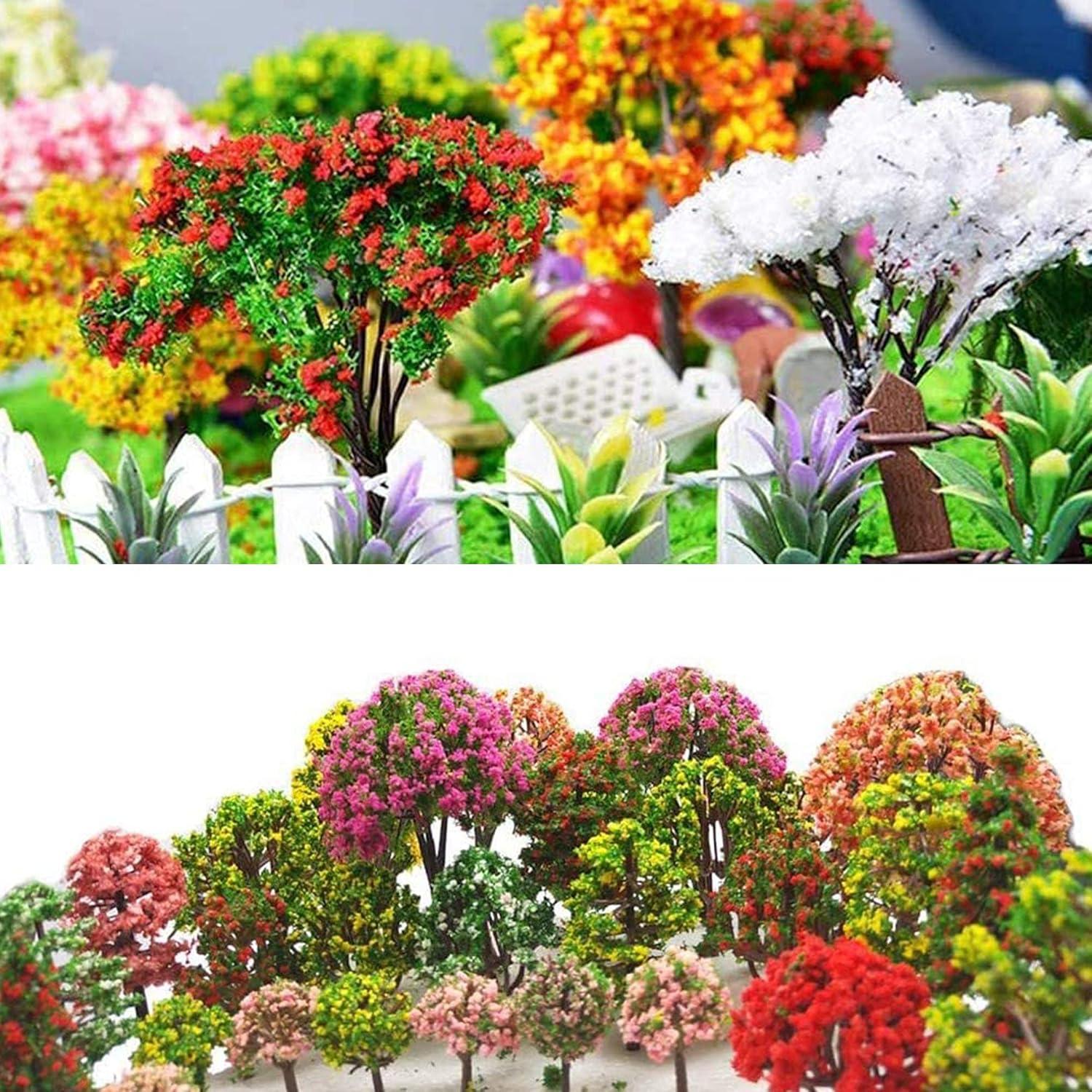 Cayway 53 Árboles Miniatura Mezclados para Escenografía DIY