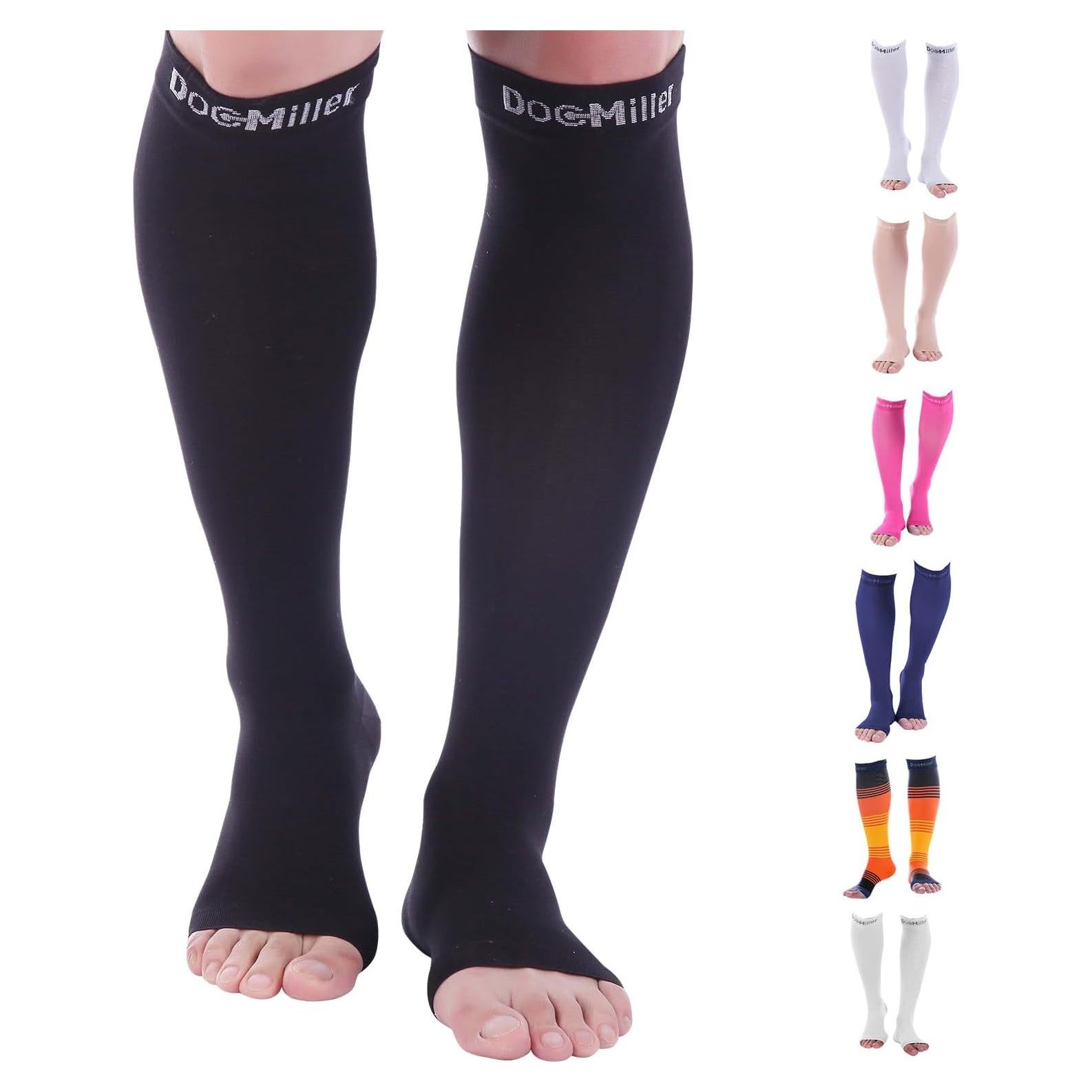 Calcetines de Compresión Doc Miller Punta Abierta 8-15 mmHg