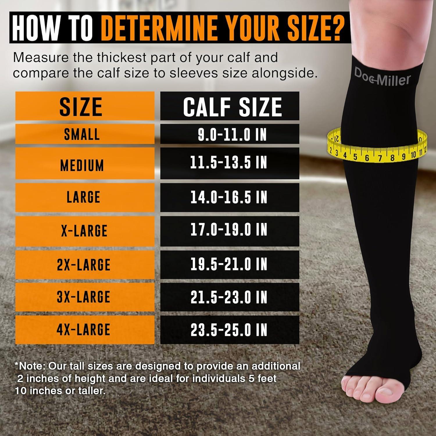 Calcetines de Compresión Doc Miller Punta Abierta 8-15 mmHg