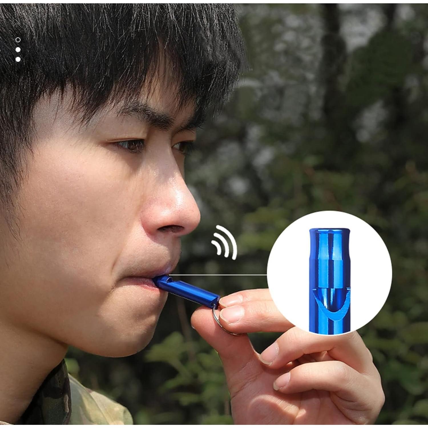 Silbato de Emergencia Tergy 100 Piezas Aluminio para Camping