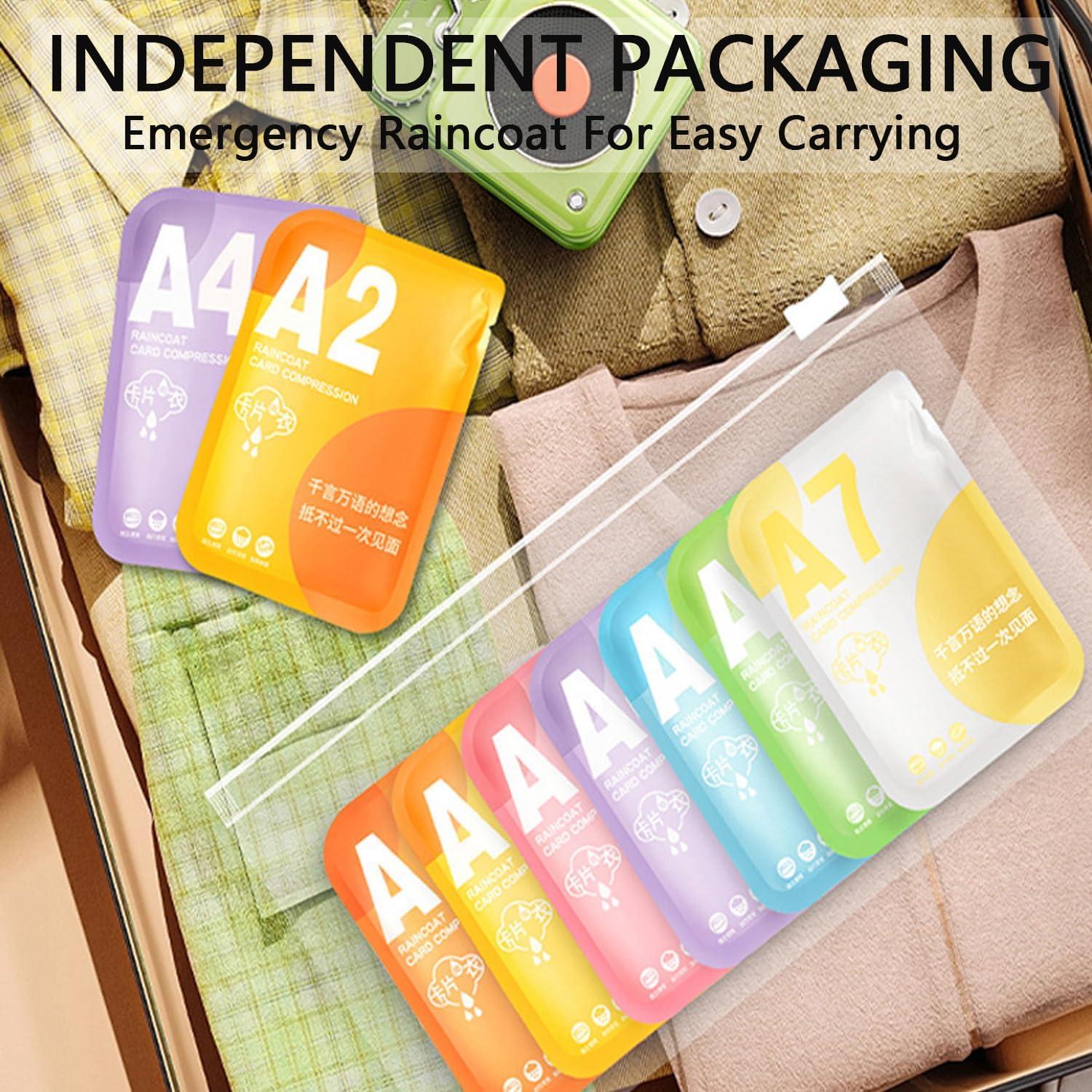 Ponchos de Lluvia Desechables 7 Colores Adultos Impermeables