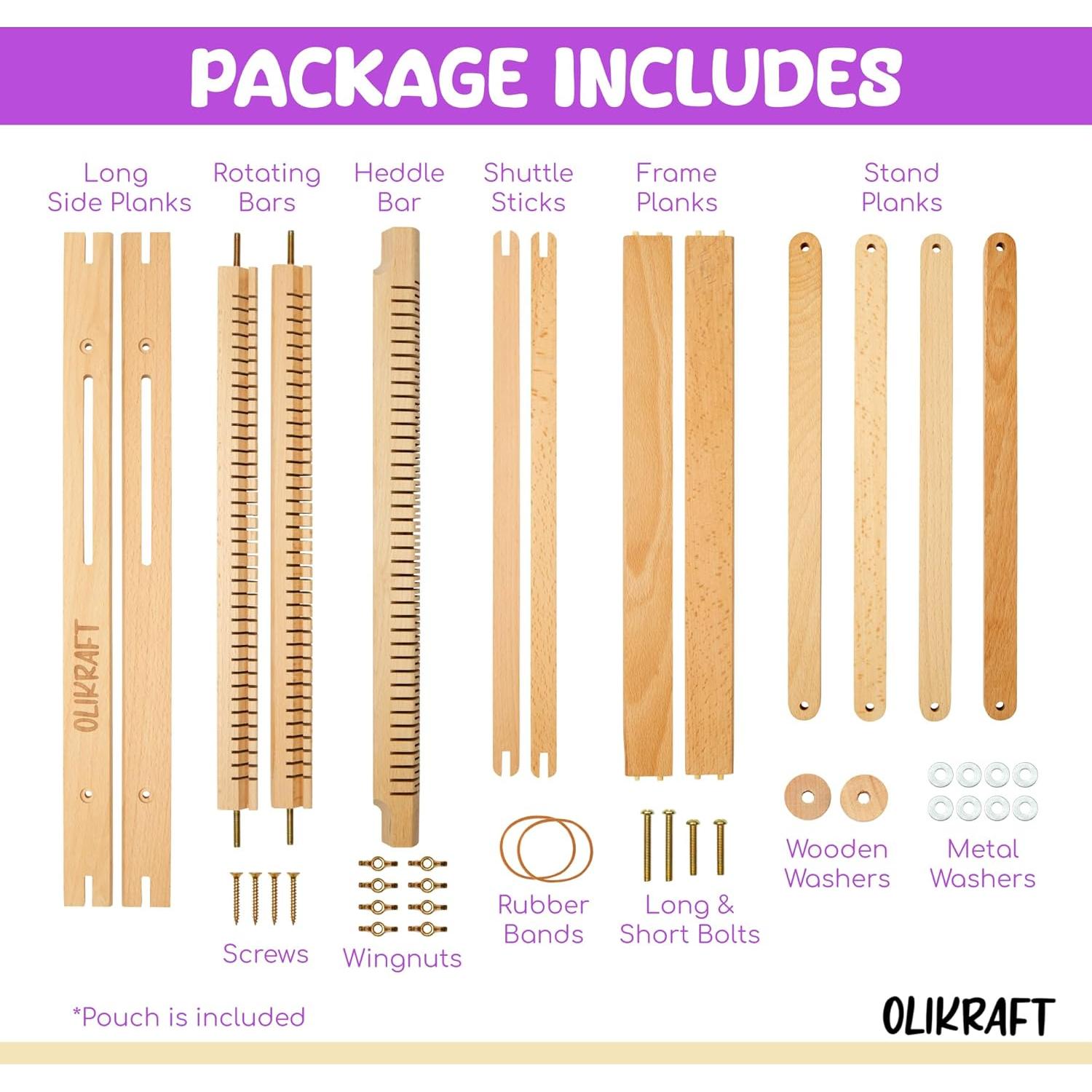 Telar de Tejido Olikraft Pequeño con Soporte Ajustable