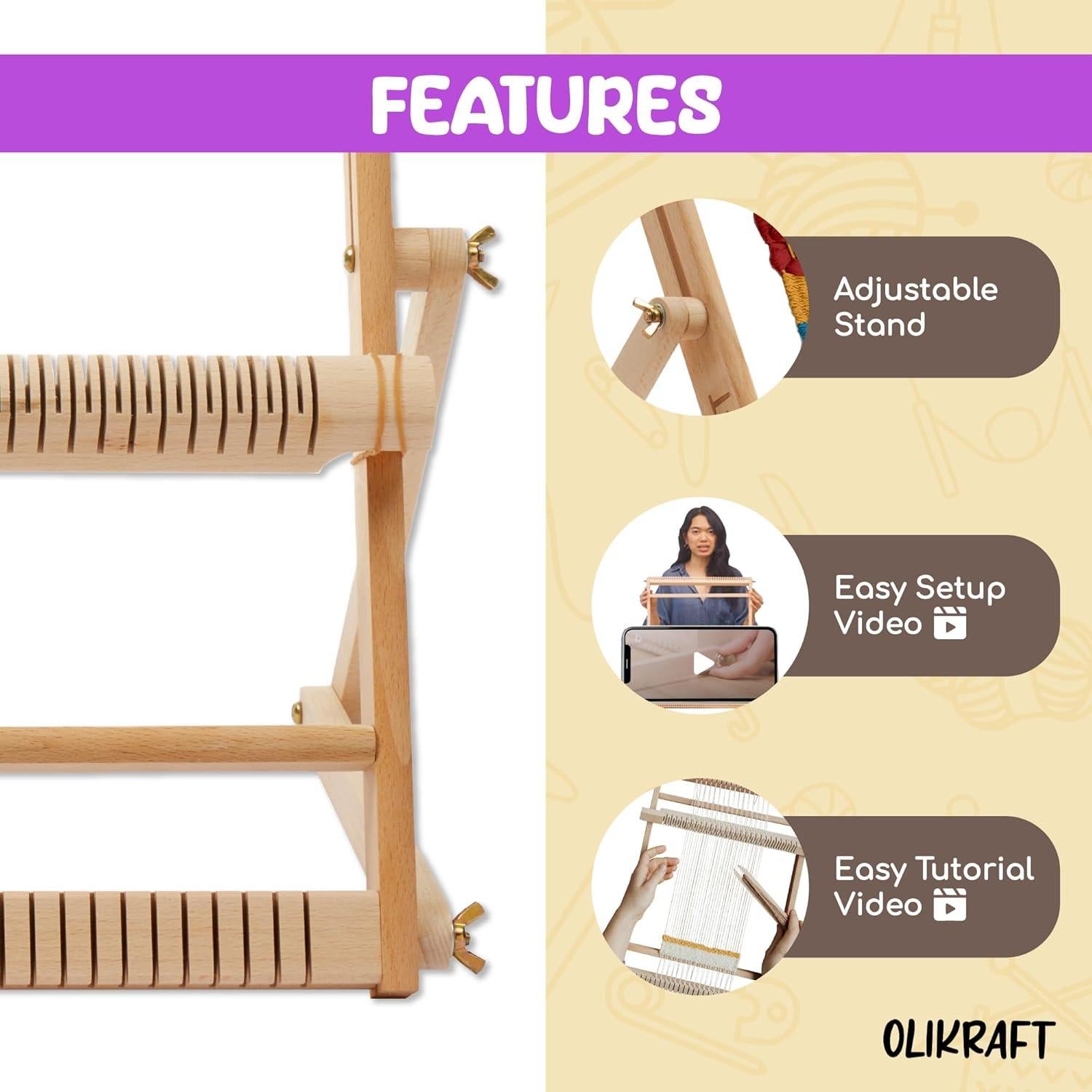 Telar de Tejido Olikraft Pequeño con Soporte Ajustable