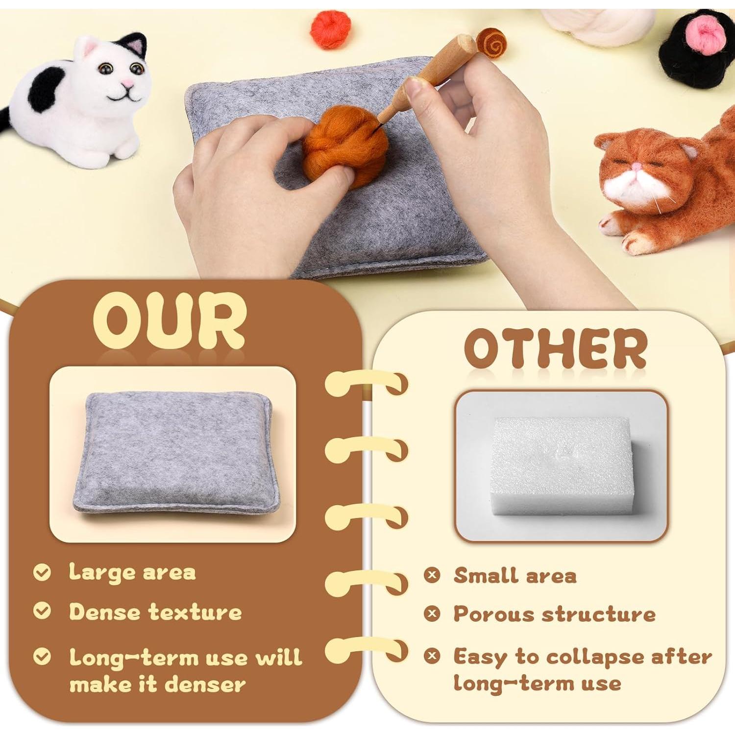 Kit de Fieltro de Aguja Mayboos para Principiantes - Gato