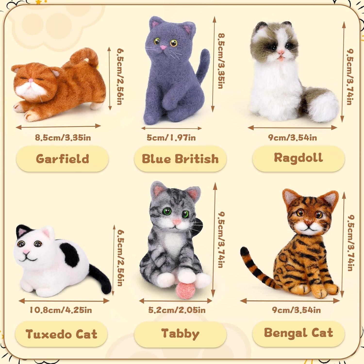 Kit de Fieltro de Aguja Mayboos para Principiantes - Gato