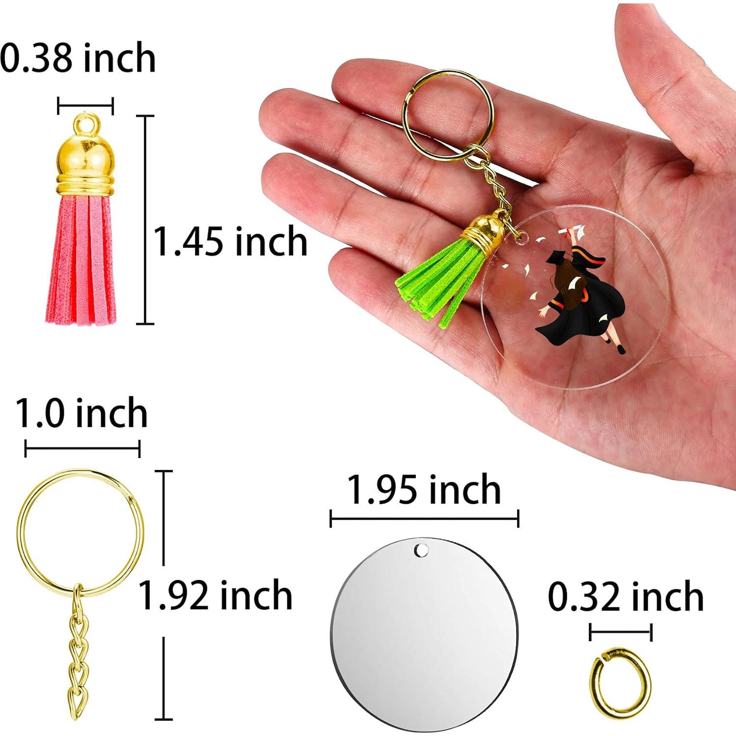 Kit de Llave Acrílica en Blanco Lganze 120 pcs Manualidades