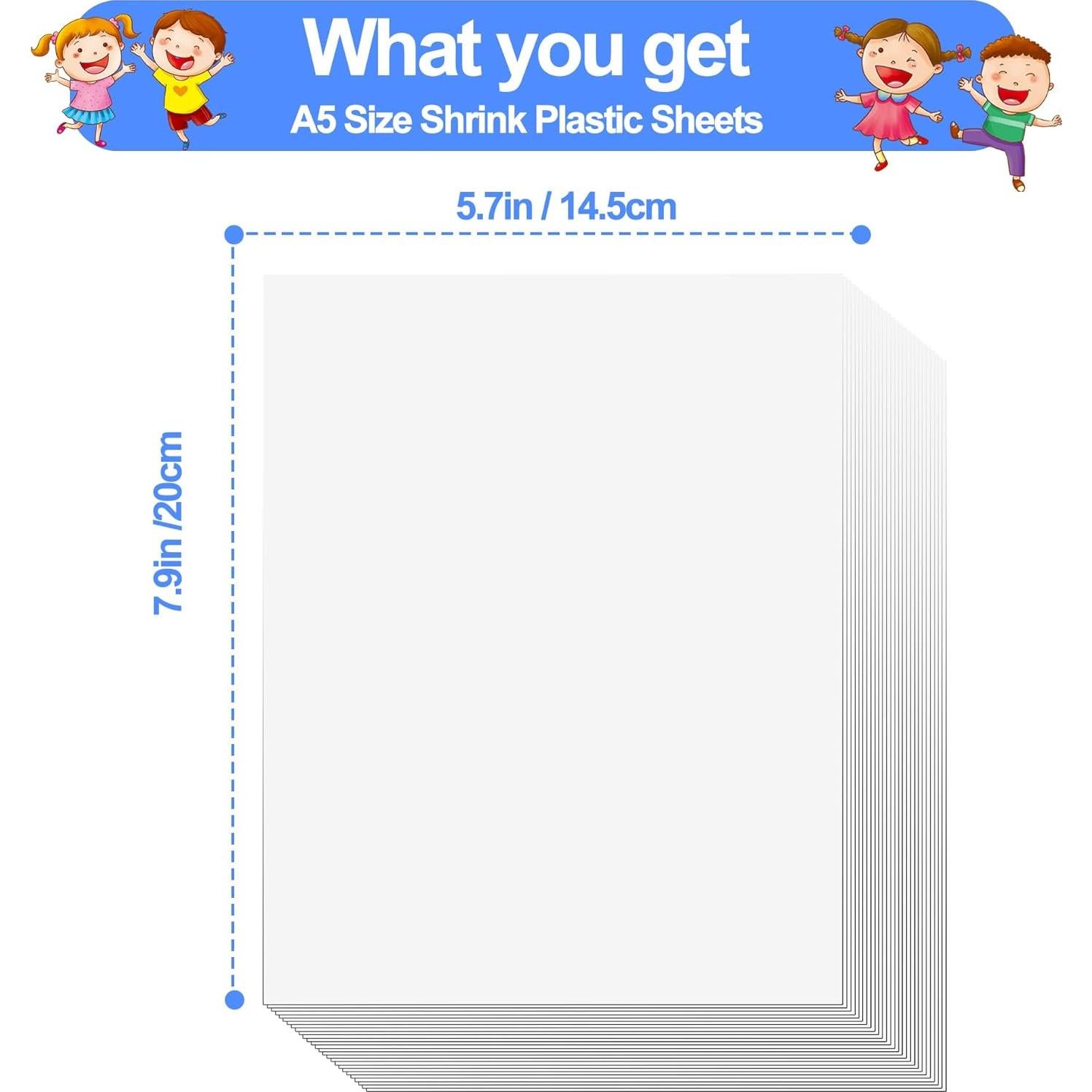 Hewolly Hojas de Plástico Retráctil 24 Piezas 20x14.5cm