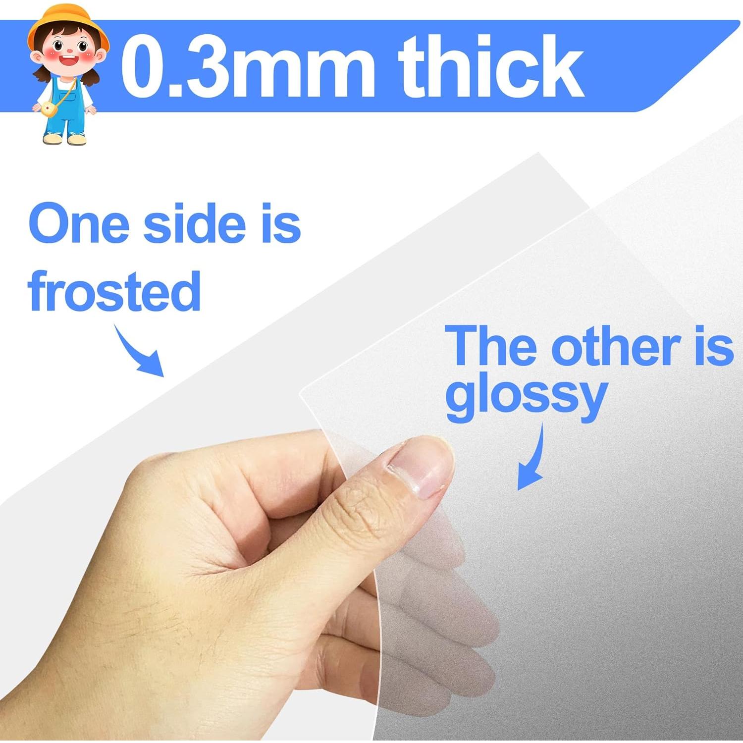 Hewolly Hojas de Plástico Retráctil 24 Piezas 20x14.5cm