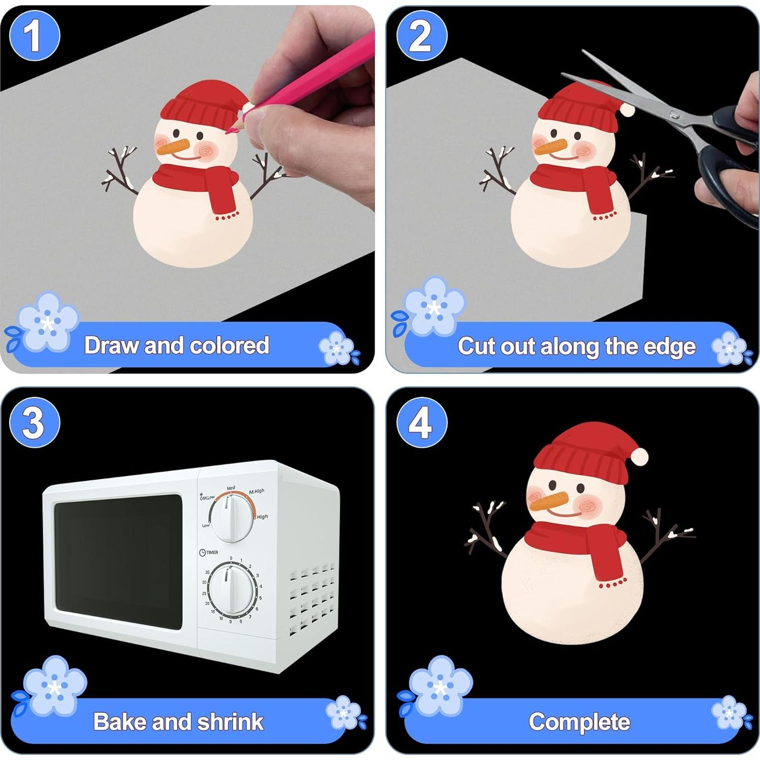 Hewolly Hojas de Plástico Retráctil 24 Piezas 20x14.5cm