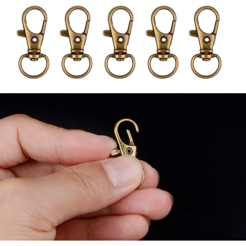 100 Ganchos de Llave con Anillos HXSEMAYIG Bronce Verde