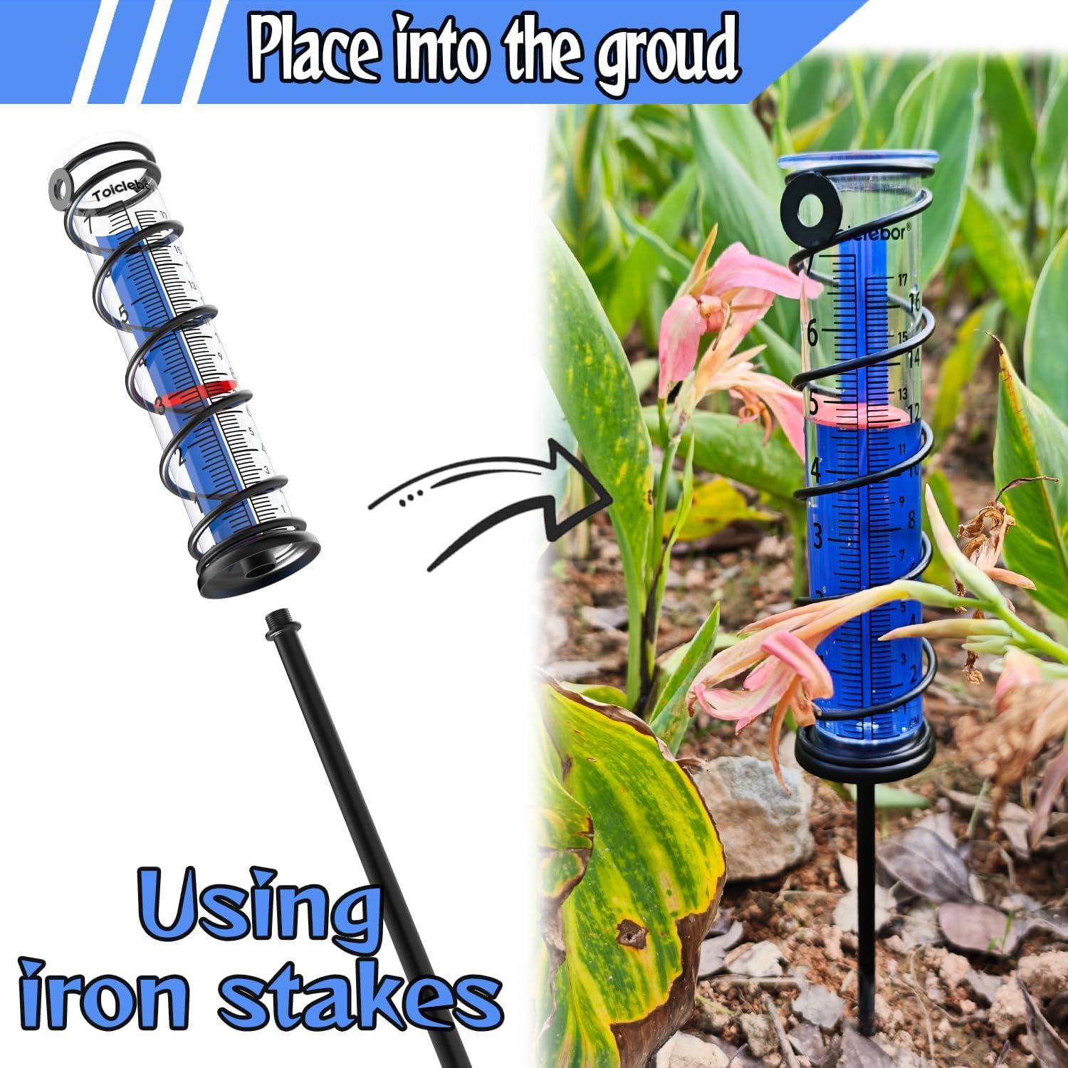 Pluviómetro Exterior Toiclebor RM-BS7-002 Escala Dual 42 cm