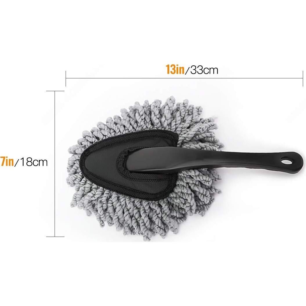 MoKo Duster de Coche 2 Paquete Microfibra Suave Gris