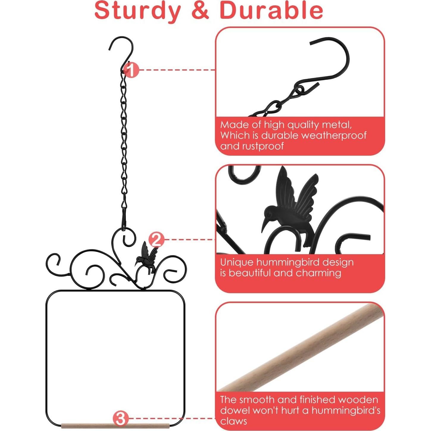 Columpios para Colibríes PACETAP 2 Paquete Metal y Madera