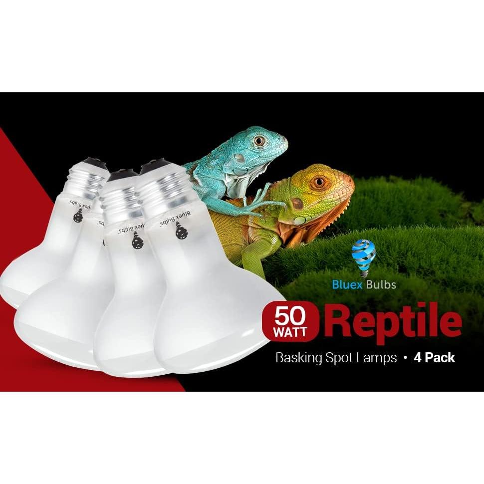 Paquete de 4 bombillas de calor 50W Bluex Bulbs para reptiles