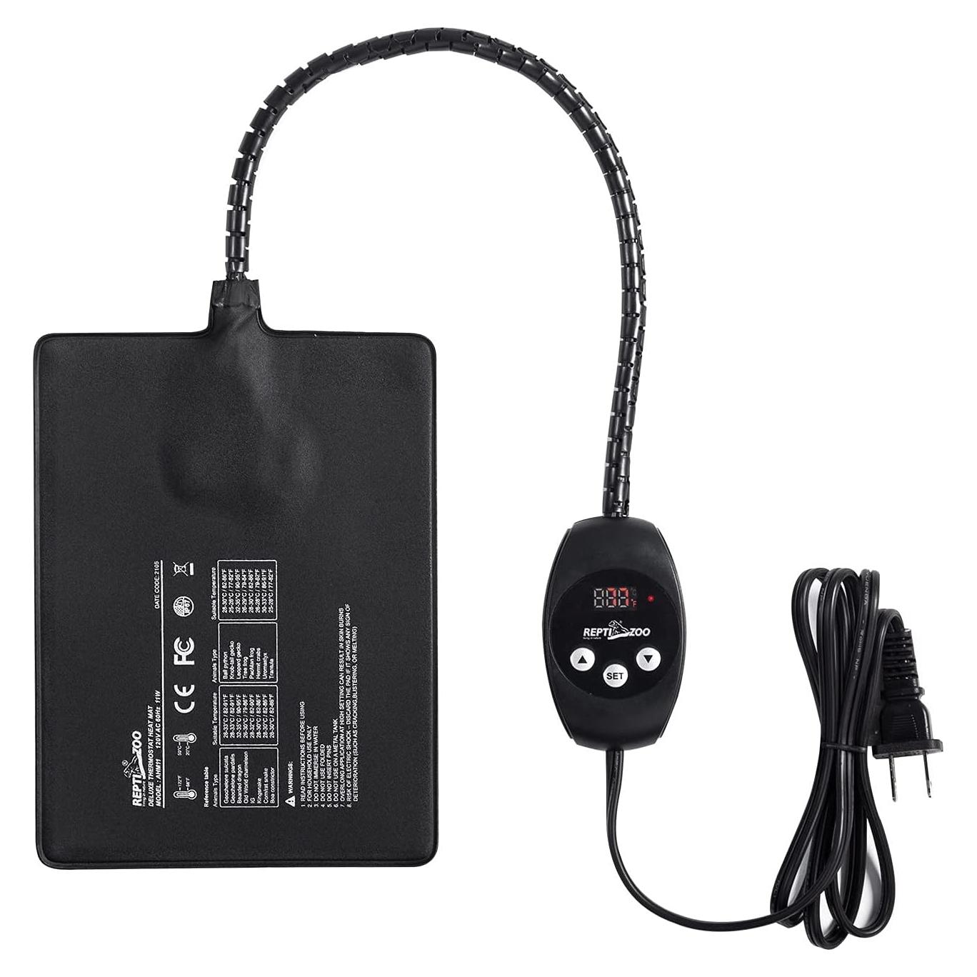 Almohadilla Térmica REPTI ZOO 15.24x20.32cm con Termostato