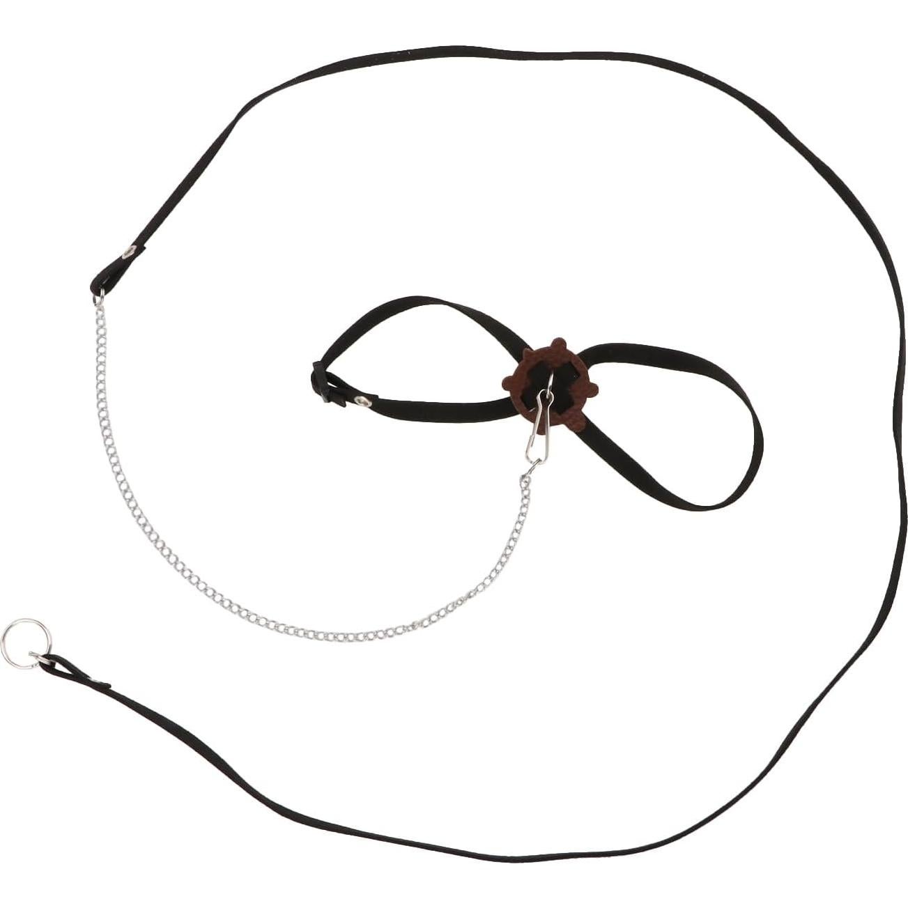 Paquete de 2 Arnés y Correa Ajustable para Reptiles Wontee Negro