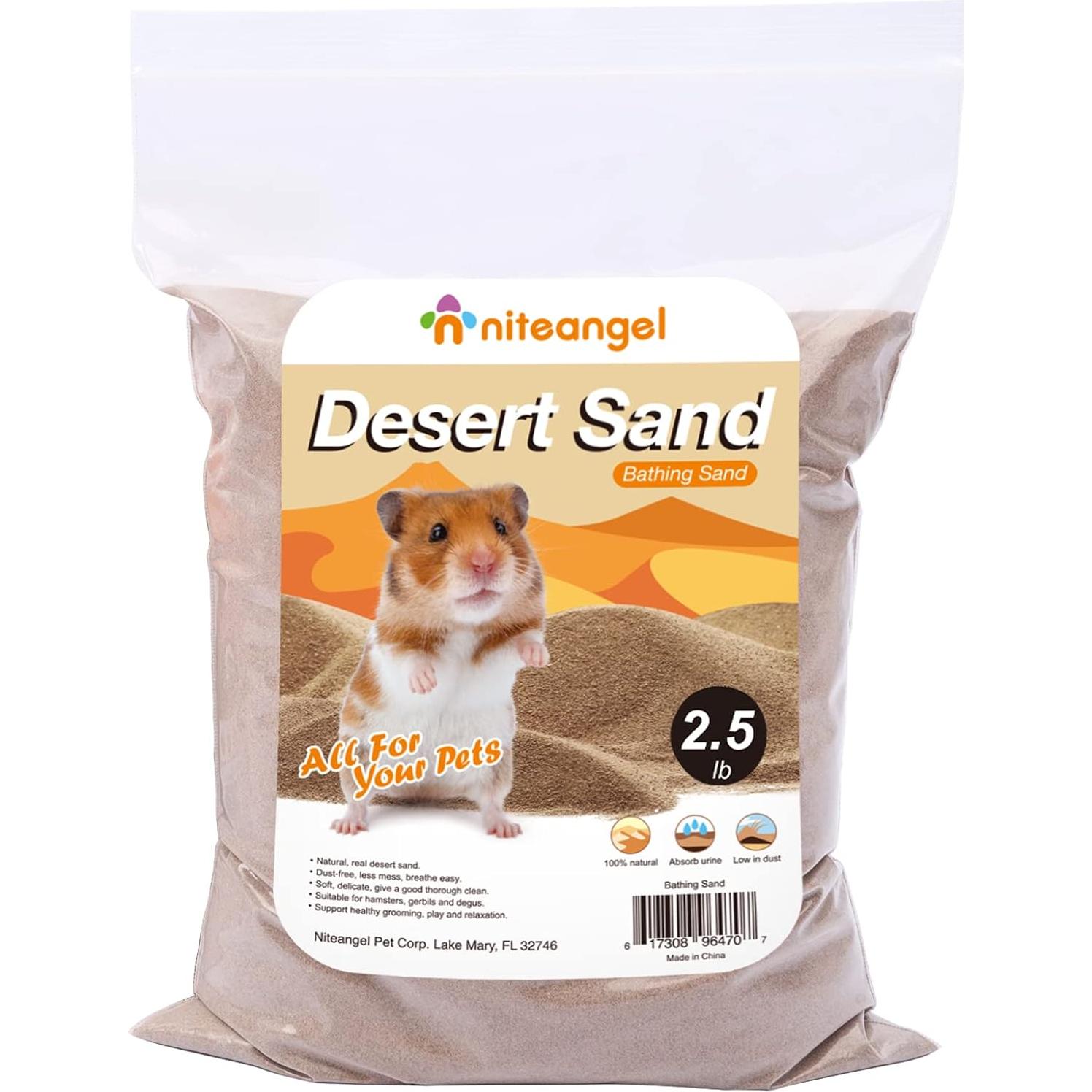 Arena de Baño Natural Niteangel 1.13 kg para Hámsteres y Pequeños Animales